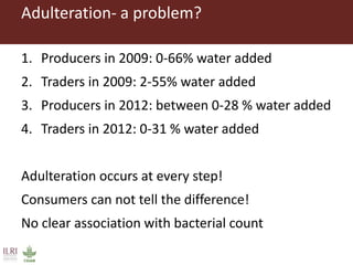 Evaluating risks in the informal milk value chain in Northeast India