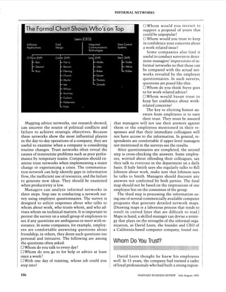 Informal networks the company behind the charts by david krackhardth | PDF