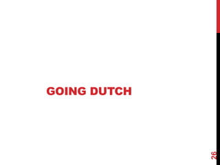 GOING DUTCH
26
 