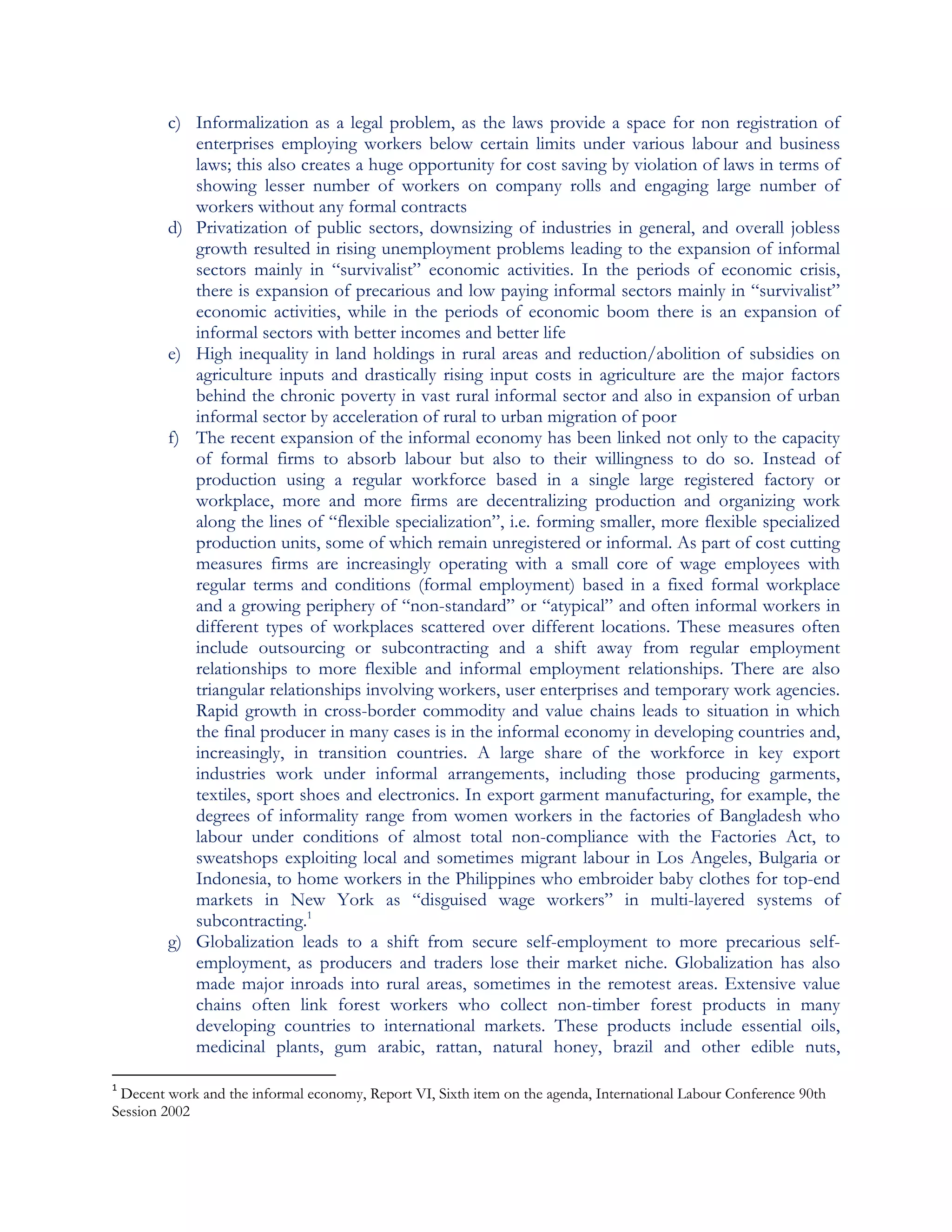 Informal sector in india and challenges for its transformation | PDF ...