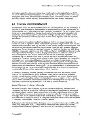 Informal sector labour markets in developing countries 0 | PDF