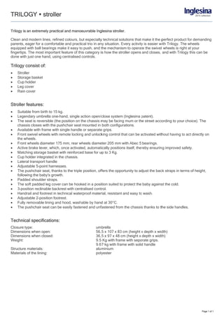 la inglesina trilogy