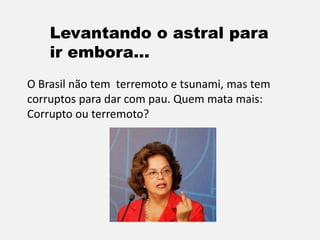 O papel da tecnologia na catástrofe3. Quebrar o monopólio da informaçãoCom o advento das redes sociais, do twitter e da blogosfera a informação deixou de pertencer a algum poderoso e passou a ser disseminada e comentada por qualquer um.Por um lado, nada mais é confiável. Por outro, tanta informação disponível desinforma mais que informa. Entretanto, o poder vindo do monopólio está diminuindo a cada dia.Já não se pode enganar todo mundo o tempo todo!