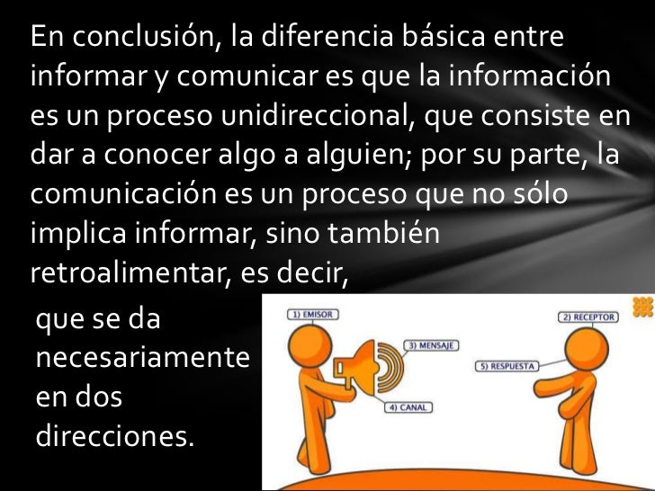 Informar o comunicar
