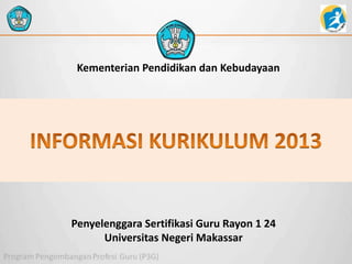 Kementerian Pendidikan dan Kebudayaan 
Penyelenggara Sertifikasi Guru Rayon 1 24 
Universitas Negeri Makassar 
 