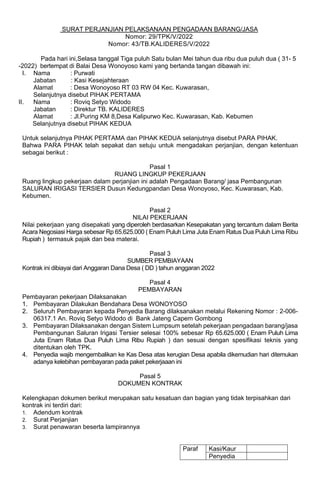INFORMASI PENGADAAN BARANG DAN JASA | PDF