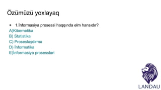 İnformasiya nədir?İnformasiyanın formaları | PPTX