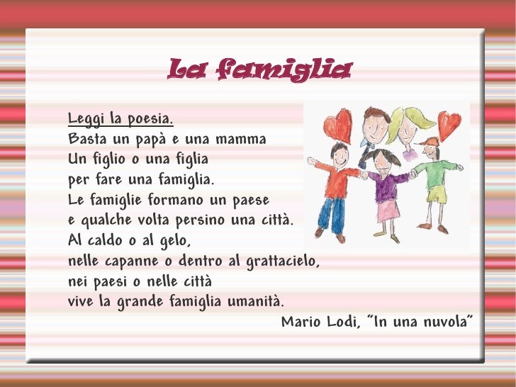 Poesia La Famiglia Di Mario Lodi Poesie Image