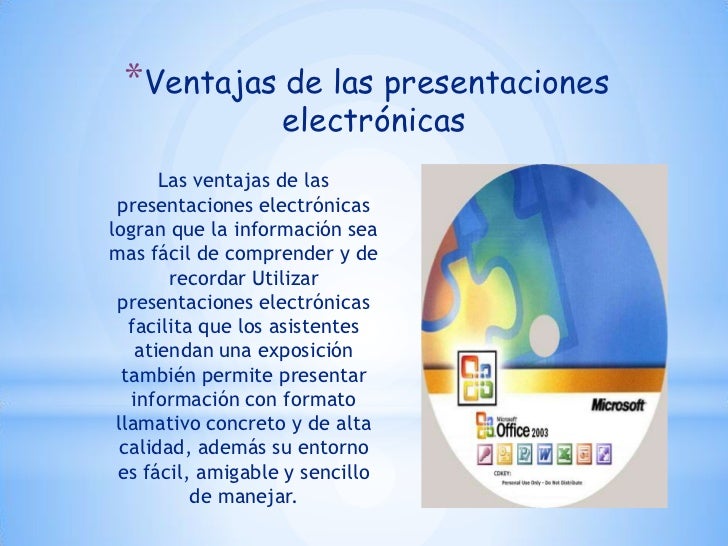 PRESENTACIONES ELECTRONICAS