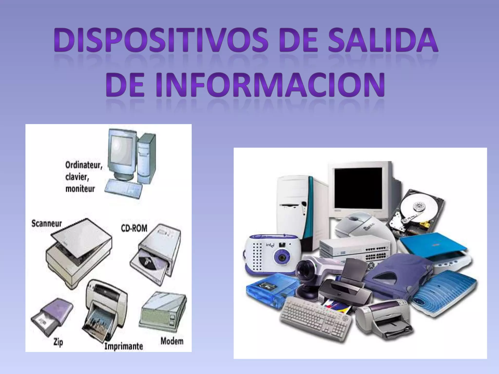 DISPOSITIVOS DE SALIDA DE INFORMACION 