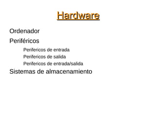 Hardware Ordenador