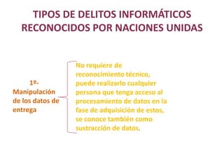 :TIPOS DE ATAQUES CONTRA LOS SISTEMAS DE 		INFORMACIONla Comisión de las Comunidades Europeas propuso la siguiente descripción de las amenazas contra los sistemas informáticosAcceso no autorizado a sistema de informaciónDeclaraciones falsasPerturbación de los sistemas de informaciónEjecución de programas informáticos perjudiciales que  modifican o    destruyen datos Intercepción de las comunicaciones