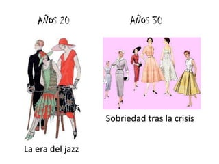 AÑOS 20              AÑOS 30




                  Sobriedad tras la crisis


La era del jazz
 