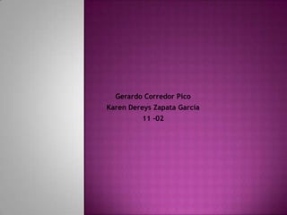 Gerardo Corredor Pico
Karen Dereys Zapata García
         11 -02
 