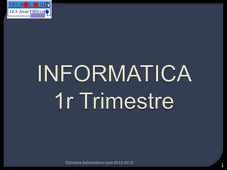 Optativa Informàtica curs 2012/2013
                                      1
 