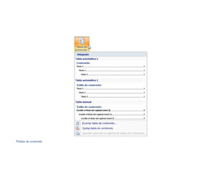 7tablas de contenido
 