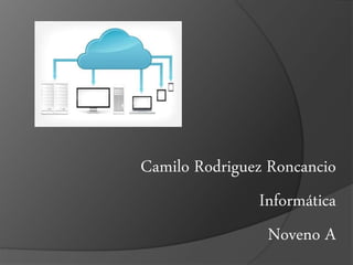 Camilo Rodriguez Roncancio 
Informática 
Noveno A 
 
