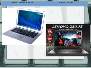 Md760 Macbook Air 13” Lenovo Z50-75
 