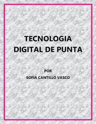 TECNOLOGIA
DIGITAL DE PUNTA
POR
SOFIA CANTILLO VASCO
 
