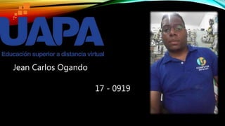 Jean Carlos Ogando
17 - 0919
 