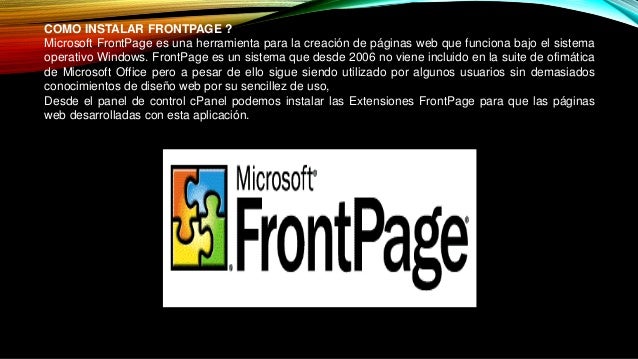 MICROSOFT FRONTPAGE