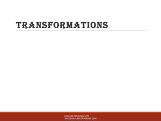TransformaTions
KEYLABSTRAINING.COM
INFO@KEYLABSTRAINING.COM
 