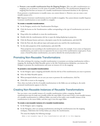 Informatica transformation guide | PDF