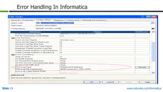 Slide 19 www.edureka.co/informatica
Error Handling In Informatica
 