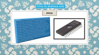 TIPOS DE MEMORIA rom
EPROM

 