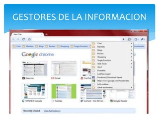 GESTORES DE LA INFORMACION
 