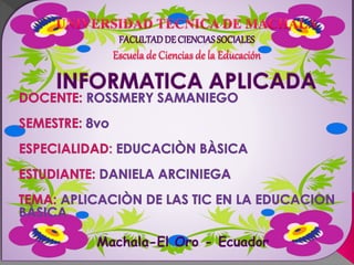 FACULTAD DE CIENCIAS SOCIALES 
Machala-El Oro - Ecuador 
 