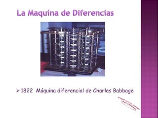 1822 Máquina diferencial de Charles Babbage
 