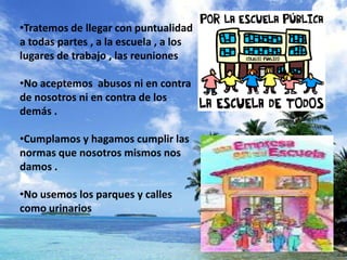 Tratemos de llegar con puntualidad a todas partes , a la escuela , a los lugares de trabajo , las reuniones