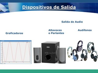 Dispositivos de EntradaLápiz electrónicoTecladoPantalla táctilDispositivos apuntadores