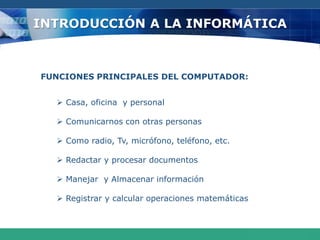También es llamado ordenador.¿Qué es y qué hace  un computador?