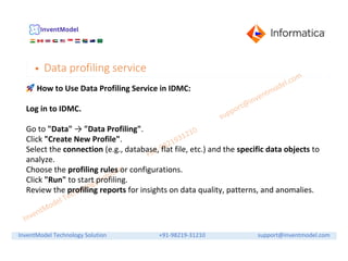 Sample Infrastructure Using Informatica Data Profiling Informatica CDQ | How to Create & Execute a Data Profile + Metrics ...
