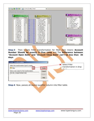 Informatica Filter Transformation Examples Informatica complex transformation i | PDF