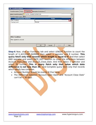 Informatica complex transformation i | PDF