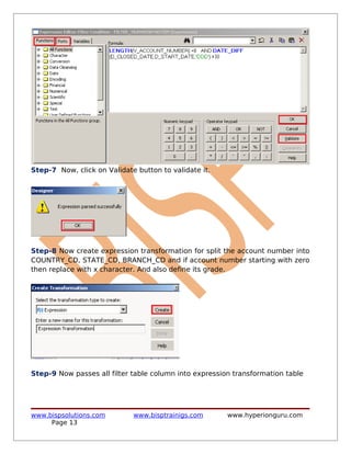 informatica transformations with examples |... Informatica complex transformation i | PDF