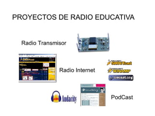 PROYECTOS DE RADIO EDUCATIVA
 