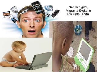 Nativo digital,
Migrante Digital e
 Excluído Digital
 