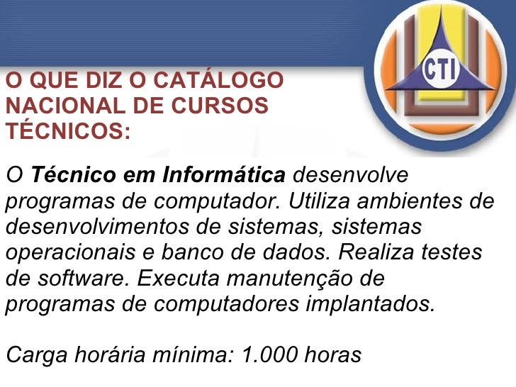 Curso de tecnico de informatica