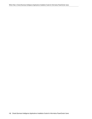 What’s New in Oracle Business Intelligence Applications Installation Guide for Informatica PowerCenter Users




1-2 Oracle Business Intelligence Applications Installation Guide for Informatica PowerCenter Users
 