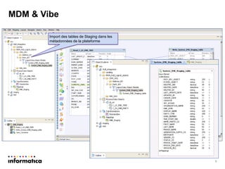 5 
MDM & Vibe 
Import des tables de Staging dans les métadonnées de la plateforme  