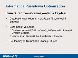 Informatica pushdown optimization eğitimi | PPT