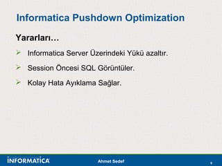 Informatica pushdown optimization eğitimi | PPT