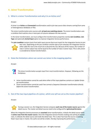 Informatica question & answer set | PDF
