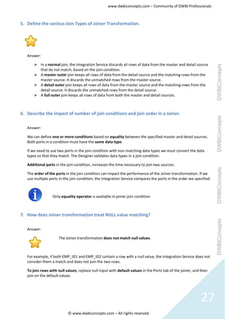 Informatica question & answer set | PDF