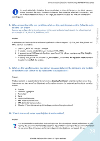 Informatica question & answer set | PDF
