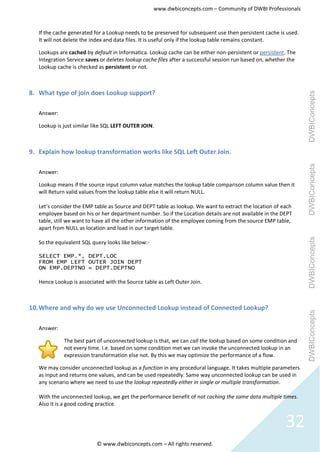 Informatica question & answer set | PDF